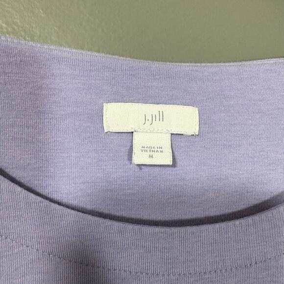 J. Jill Women's Light Purple Minimalist Boho Ruffle Sleeve Top - Size Medium - Picture 4 of 6